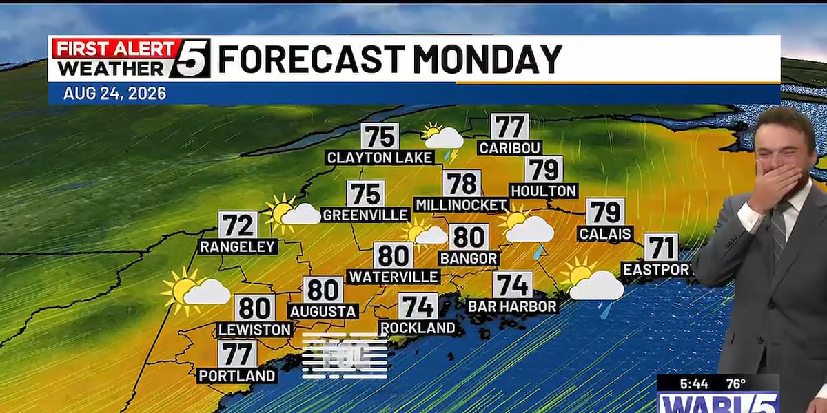 Meteorologist Training Giggles gone global as WABI meteorologist has viral on-air moment