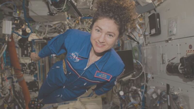 Caribou native Jessica Meir during her first trip to the International Space Station.