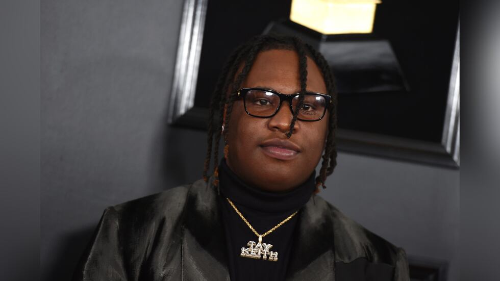 FILE -- Tay Keith arrives at the 61st annual Grammy Awards at the Staples Center on Sunday,...