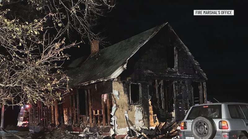 House fire on Stage Road in Pittston.
