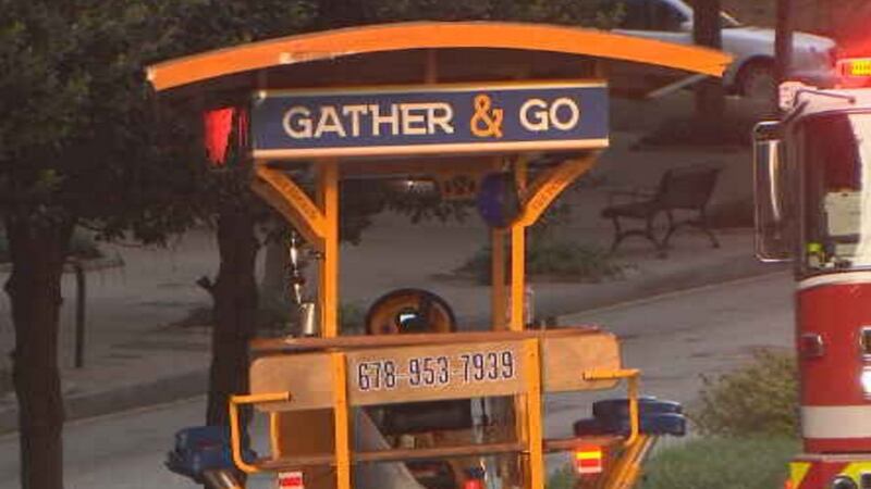 Multiple people were injured after a crash involving a pedal pub Saturday in midtown Atlanta.