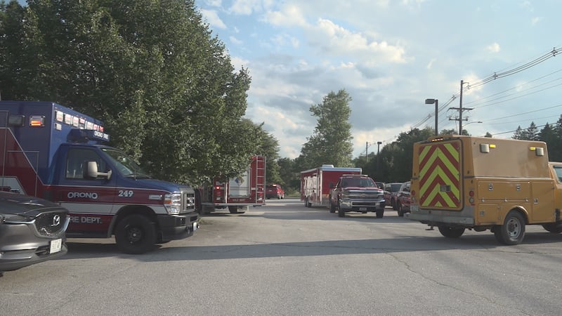 First responders are called to a train derailment near Penobscot Valley Country Club in Orono.