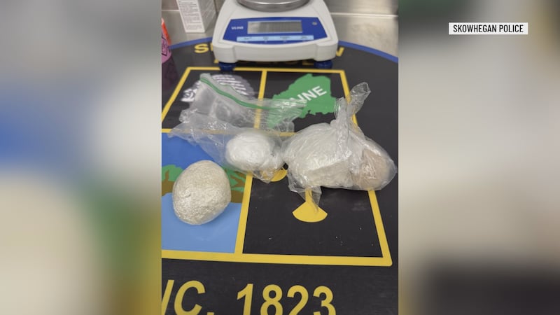 Skowhegan Police find cocaine, fentanyl during traffic stop.