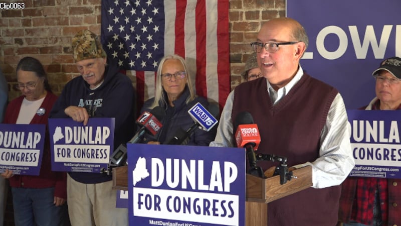 Tuesday's press conference was held at 25 Hammond St. in Bangor.