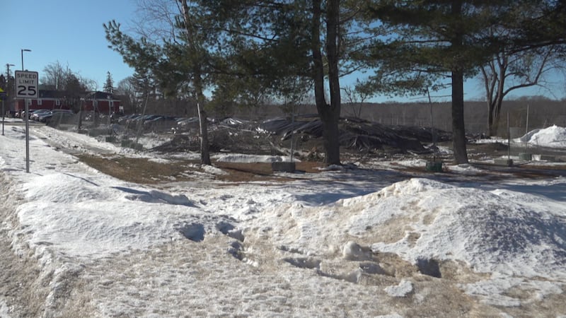 Crews razed Crossland Hall at the University of Maine on Wednesday