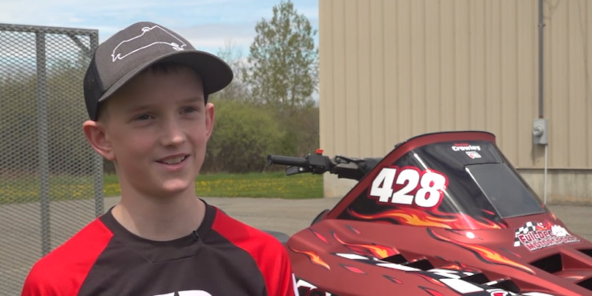 Jonathan Snowmobile Racing Local youth snowmobile racer, track building new racing class for ...