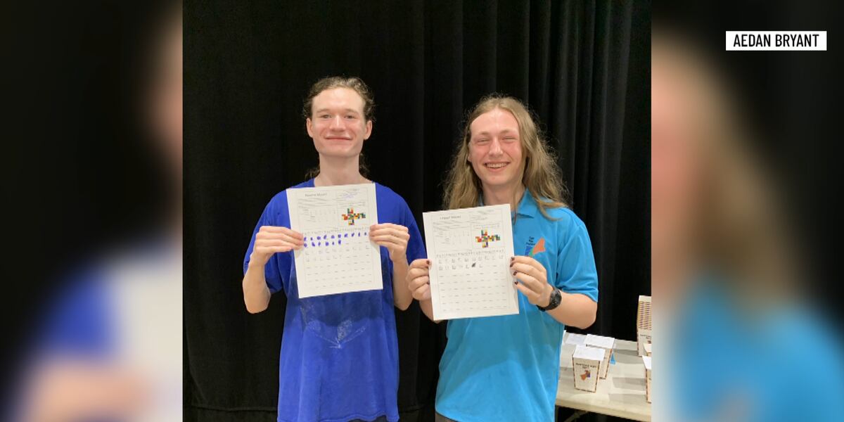 Ethan Rinaldi Two from New England match cubing world record