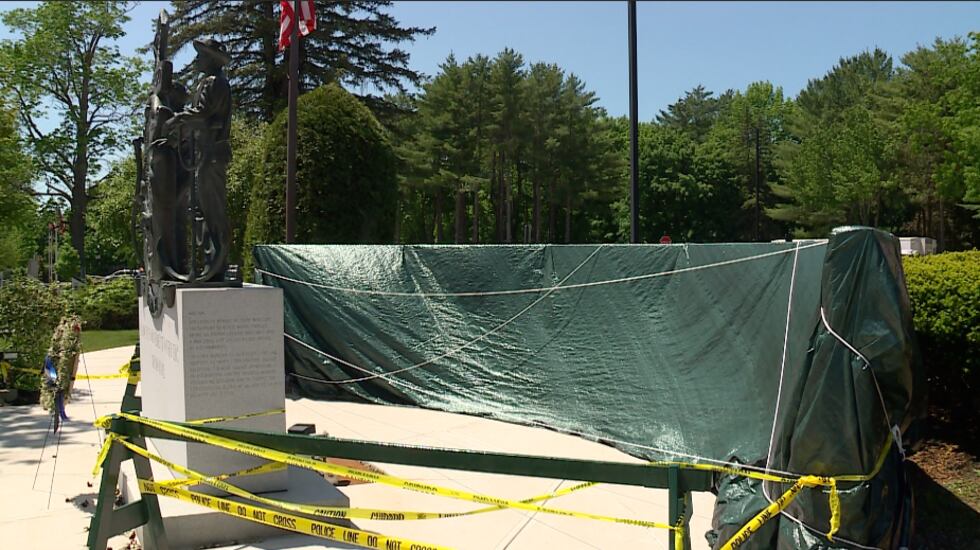 Memorial for Maine officers vandalized
