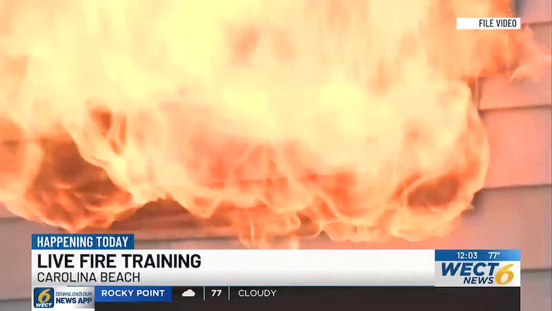 The Carolina Beach Fire Department will be conducting a live structure fire training on Monday.