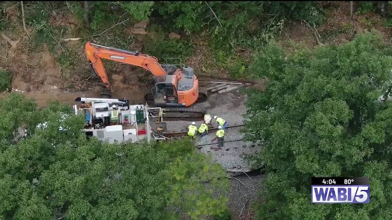 Back on Track: Crews rebuild Orono line after weekend derailment